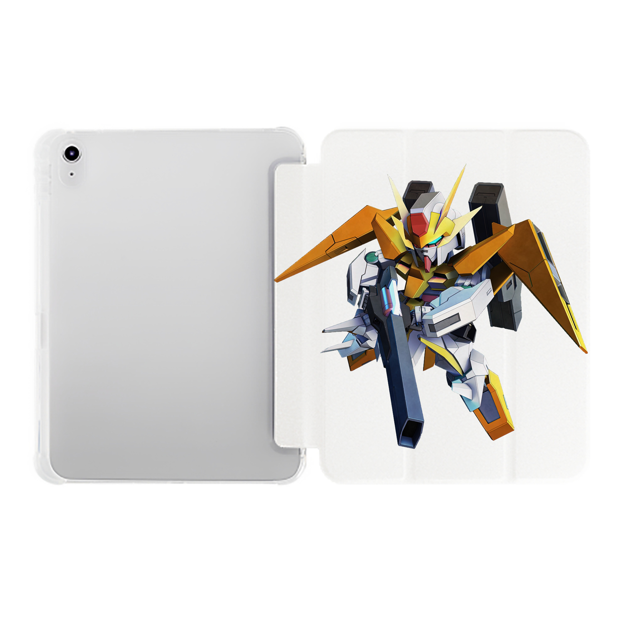（画像用） 機動戦士ガンダム Mobile Suit Gundam IPad ケース ペン収納付き 三つ折りスタンド PUレザー×シリコン 対応機種9.5/10.5/10.9インチ